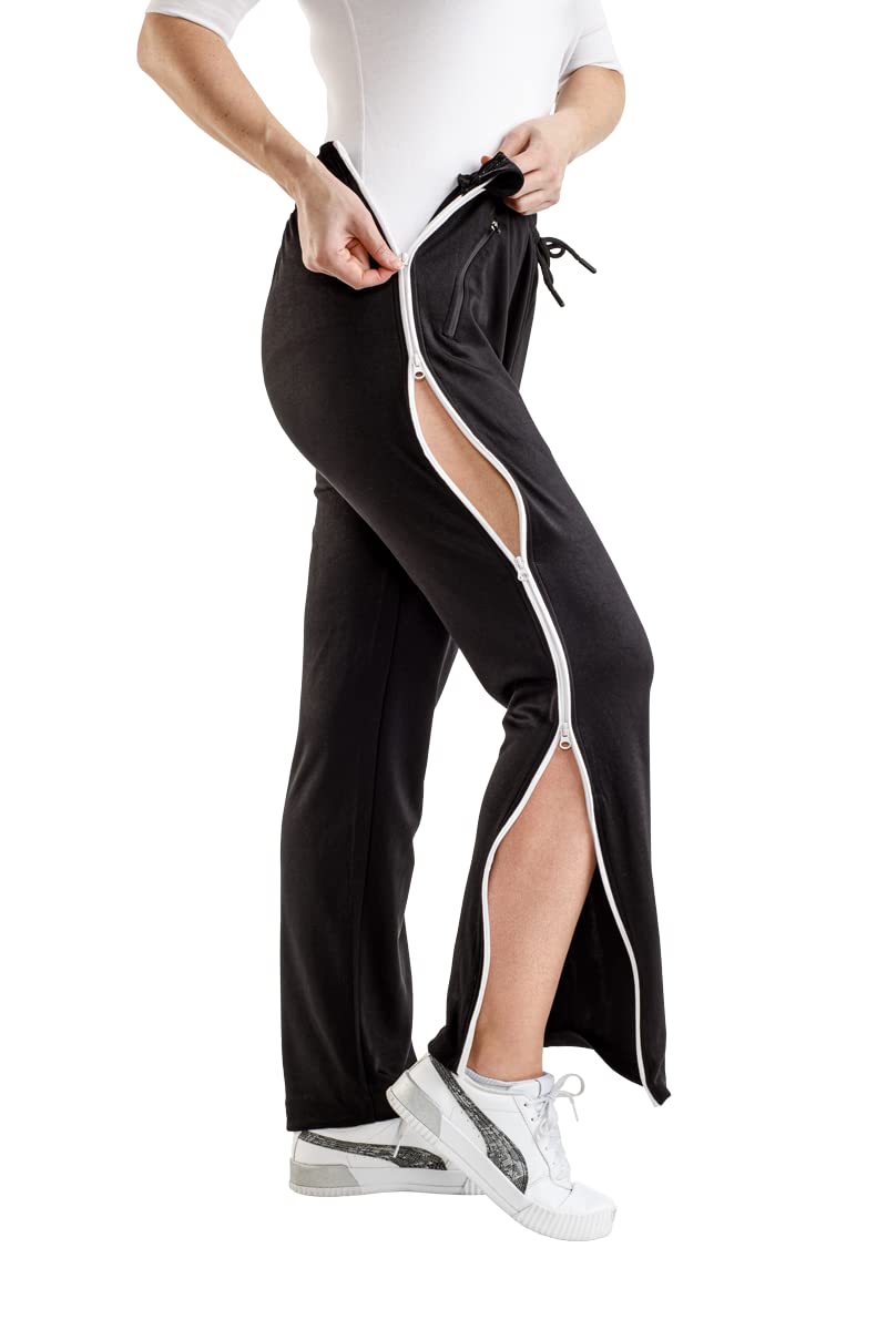 SoNa24 – Pantaloni terapeutici RehaFlex di Suprima, pantaloni da jogging + cerniera a 4 vie, abbigliamento per pazienti, pantaloni per la cura della demenza, abbigliamento per la cura (XXL)