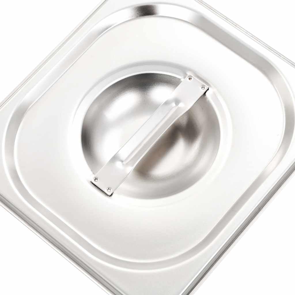 GN 1/6 Gastronorm, coperchio in acciaio inox, set da 8 pezzi