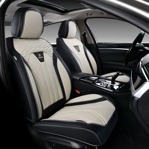 Seat Covers for Cars - Universal Leather Nappa, 2 Pack
