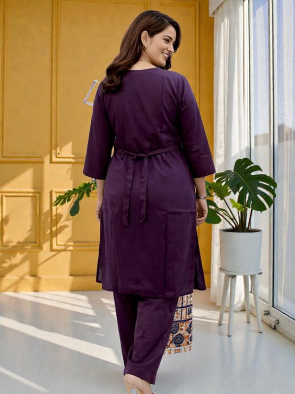 Image of RITIJYA Pure Cotton Feeding Kurta Pant Set for Women | Floral Anarkali Pregnancy Dress with Concealed Nursing Zipper Side Pocket | Pre & Post Partum | Maternity Dresses | Baby Shower Outfit