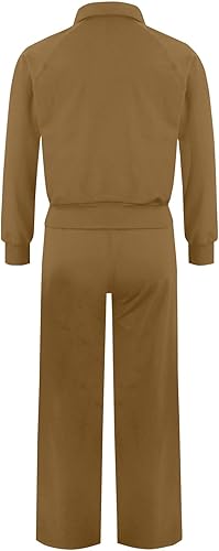 Miniatura 7 de YUTANRAL Conjunto deportivo de 2 piezas para mujer, talla grande, camisetas de cuello redondo, sudaderas con pantalones deportivos holgados para