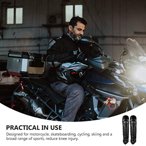 FAVOMOTO 1 par de Joelheiras para Motocicleta à Prova de Vento de Ciclismo Caneleiras Antiderrapante