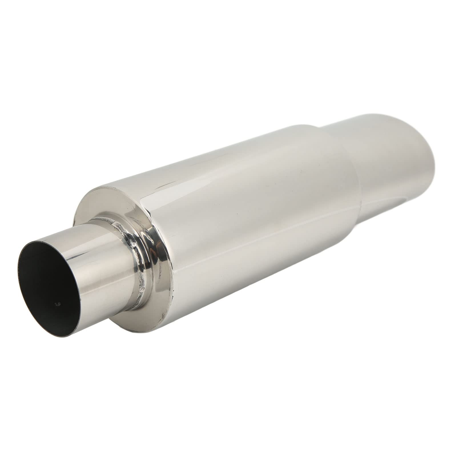 Tbest Silenciador universal de escape de coche, reemplazo de manguera de silenciador de escape de acero inoxidable, tono profundo para automóviles
