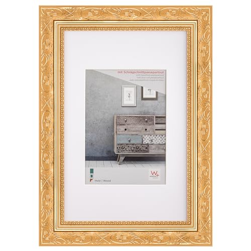 walther design CR030G Baroque Wooden Picture Frame 20 x 30 cm Gold