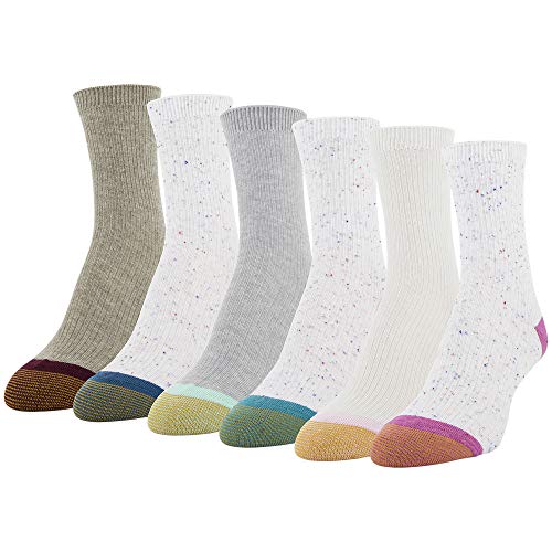 Image of Gold Toe Women's Lola Ribbed Short Crew Socks, 6 Pairs