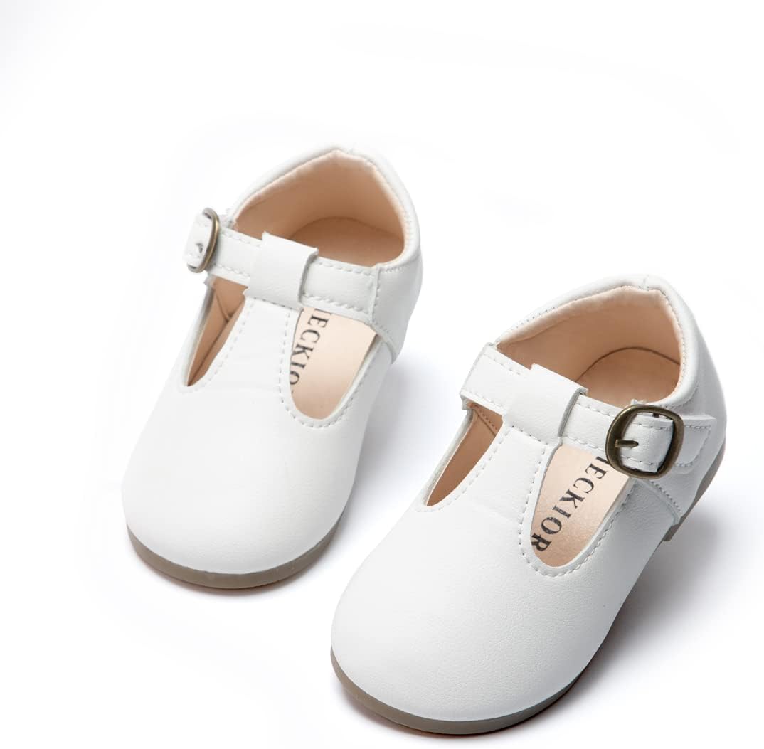 ISINSER Toddler Girls Classic Oxford Shoes Princess Dress Mary Jane Party Bowknot Flats School Uniform Shoes
