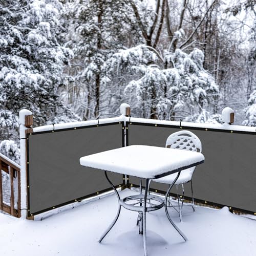 UPGRADE Balcony Privacy Screen Fence Commercial Shade Cover 3' x 16' with Ties Durable and UV Resistant Perfect for Deck Patios-Dark Grey, Customizable by UPGRADE - Image 6