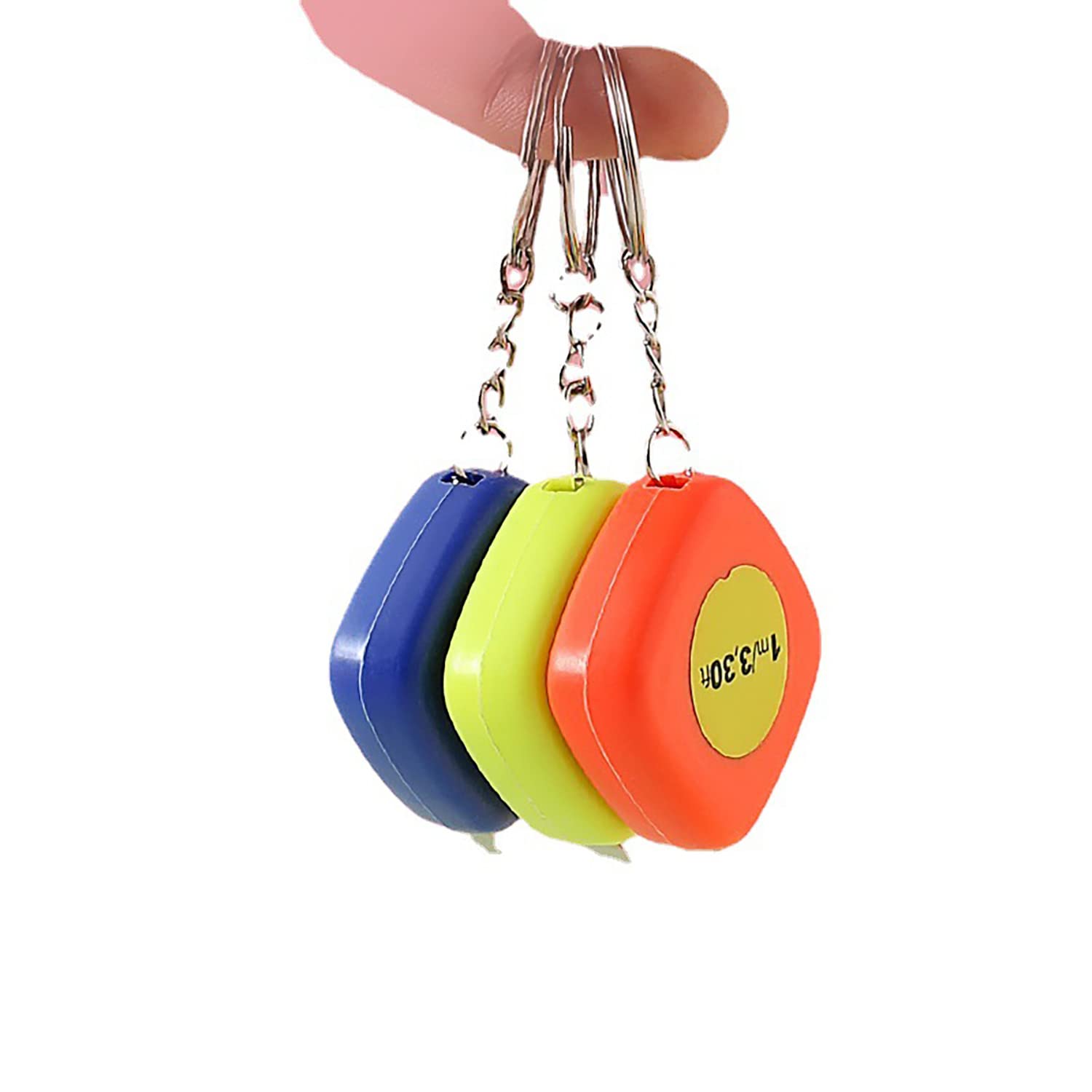 Chironal 3pcs 100cm/40" Key Chain Measure Tape Portable Retractable Measuring Tape Keychain Tape measure Centimeter Inch Roll Tape Random Color Small Tape Measure(Multicolor 3Pcs)