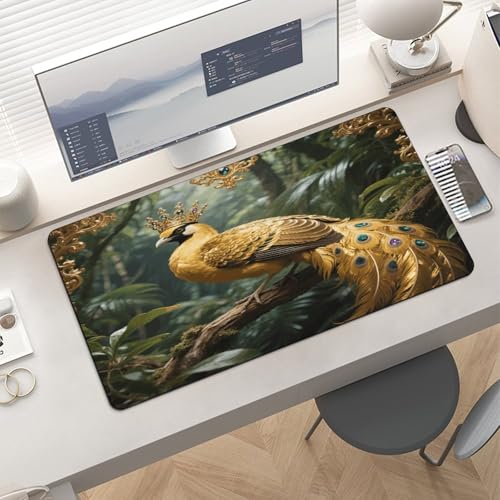 Golden Bird Desk Mat Fashion Large Mouse Mat Non-Slip miniatura 6