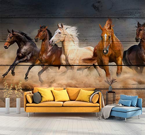 SIGNFORD Wall Mural Horse Removable Wallpaper Wall Sticker for Bedroom Living Room - 66x96 inches
