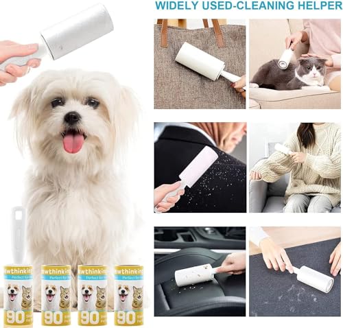 Rodillo para pelo de mascotas Newthinking con 720 hojas pegajosas para sofá y ropa 8
