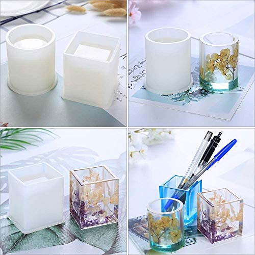 C100AE 28 Stuks Reuseful Hars Epoxy Mould, Siliconen Vormen van Epoxyhars, Hars Craft Mold, Epoxyhars Kit met Vele Verschillende Vormen voor DIY Het Maken van Oorbel Sieraden Hanger Onderzetters - Afbeelding 4