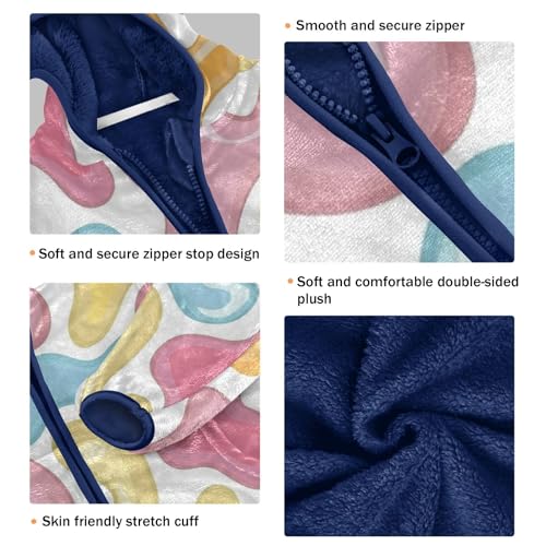 Fudge Shaped Graffiti Girls Fleece Jacket Girls Fall Jacket Girls Zip Up Hoodie Girls Sherpa Jacket 2-10T3