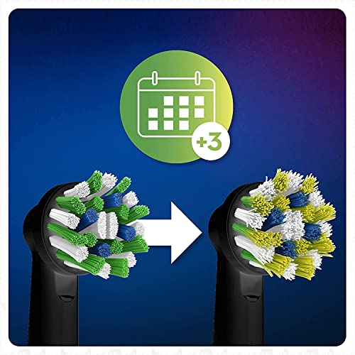 Image of Oral-B CrossAction Toothbrush Head Black, CleanMaximiser Technology, 10 Counts, Mailbox Sized Pack, 7 g