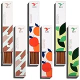 KIO Sandal Wood,Tangerine,Green Leaf Natural Bambooless Incense Stick Pack of 3 ,150 Stick ,60 Miniu