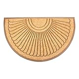 DII Heavy Duty All Weather Natural Coir and Tuffridge PVC Doormat, 30x48, Sunburst