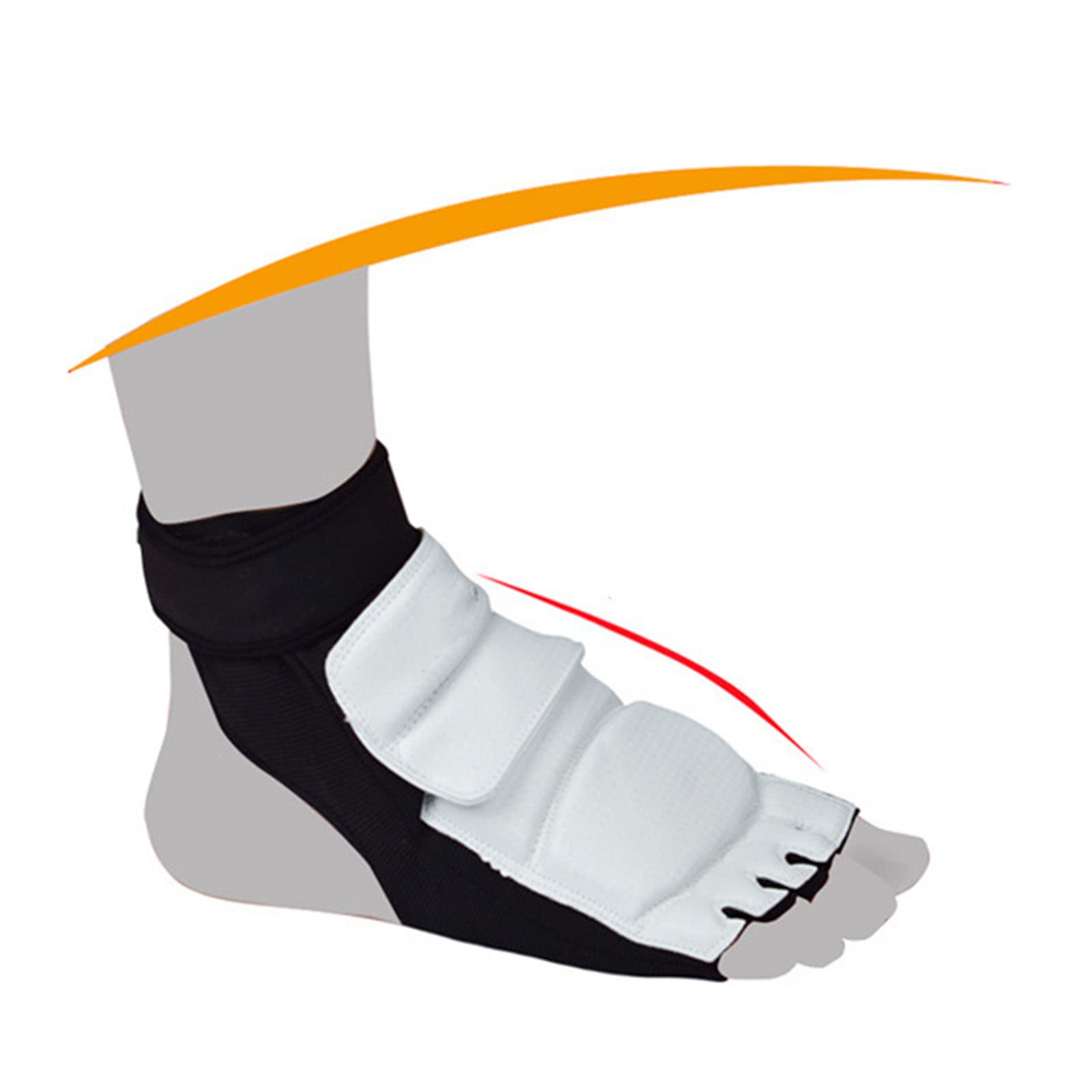 Protector de Pie de Taekwondo, Transpirable, Cómodo, Karate, Boxeo, Sparring, Protector de Pie con Antideslizante para Entrenamiento