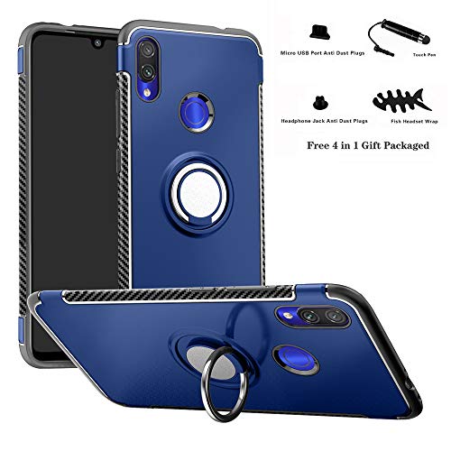 Redmi Note 7 / Note 7 Pro case,Labanema Hybrid Dual Layer 360 Degree Rotation Ring Holder Kickstand Armor Slim Protective Cover for Xiaomi Redmi Note 7 /Redmi Note 7 Pro - Dark Blue Redmi Note 7 / Note 7 Pro case,Labanema Hybrid Dual Layer 360 Degree Rotation Ring Holder Kickstand Armor Slim Protective Cover for Xiaomi Redmi Note 7 /Redmi Note 7 Pro - Dark Blue