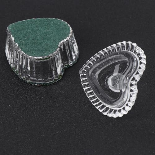 3 vasos de cristal para manicura con tapa miniatura 6