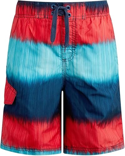 Image of Kanu Surf Boys' Toddler Troy Stripe Swim Trunks