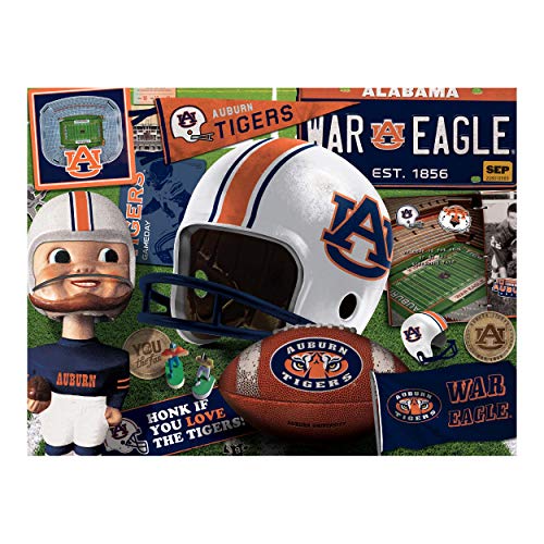 Image of YouTheFan NCAA Auburn Tigers Retro Series Puzzle - 500 Pieces, Team Colors, Large