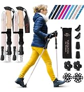 Walking Sticks for Men & Women - 14.5" Foldable Hiking Poles for Backpacking, Exercising and Trav...