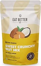 EAT BETTER CO - Better Munch - Sweet Crunchy Nut Mix - Roasted Almonds, Dried Dates and Coconuts. Energizing Healthy Snack - 200gm Super Saver Pack