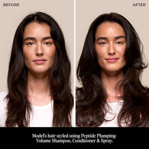 Image of LolaVie Peptide Plumping Volume Conditioner - 24 oz - Fine, Thin Hair Types | 5x Fuller Volume - 72 Hours of Long-Lasting Lift - Hydrates & Smooths with Hyaluronic Acid - Color Safe