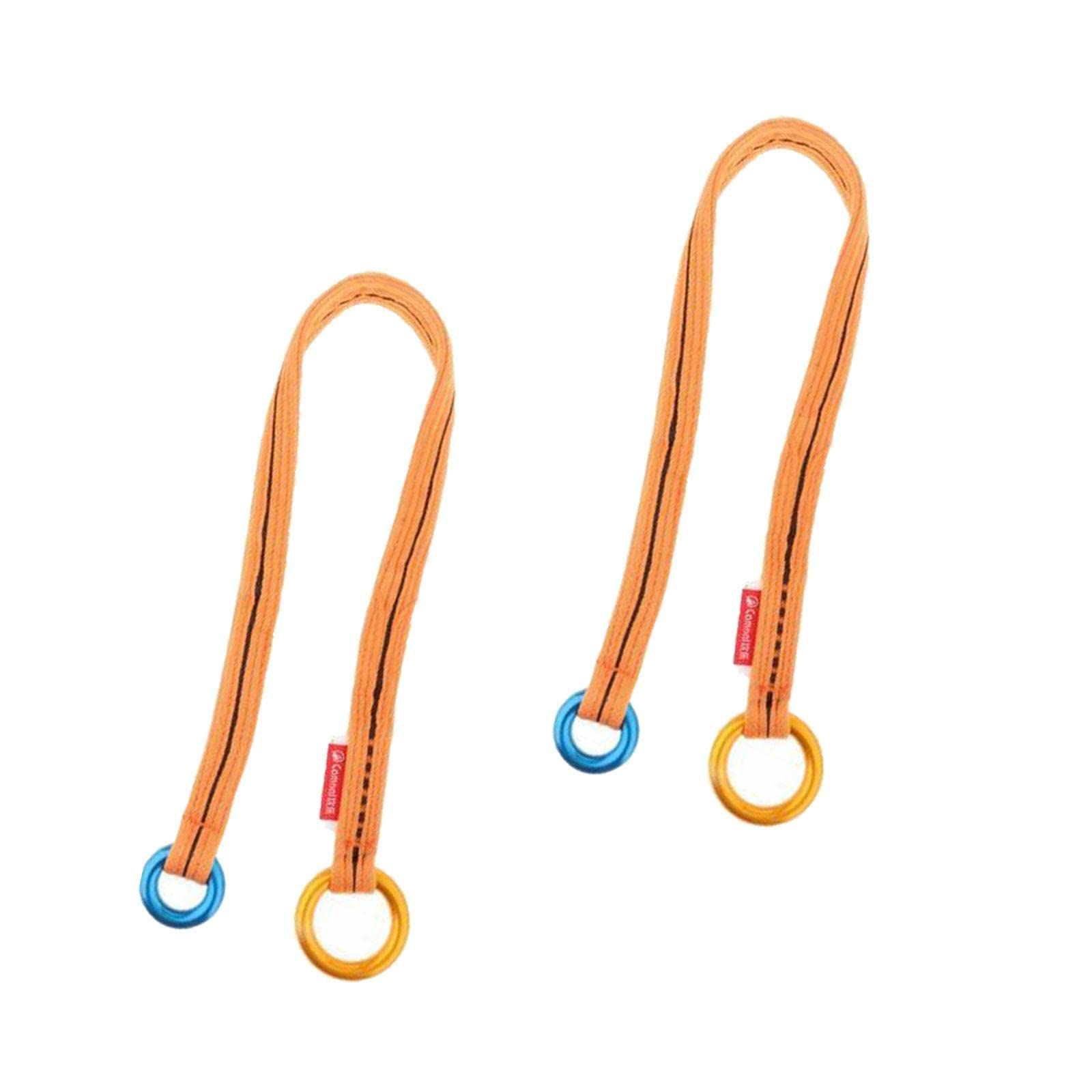 2X Tree Climbing Cambium Saver, Loop Climbing Rope, Tree Arborist Friction Saver for Mountaineering Outdoor Exploring Camping, Orange 90cm Orange 120cm