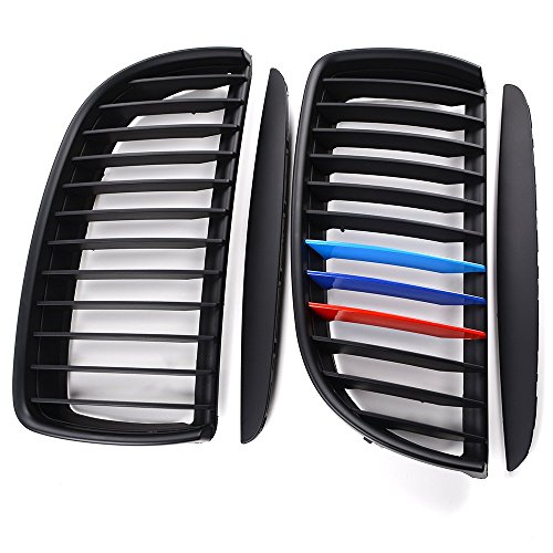 Matte Black M Color Front Kidney Grille Compatible With 320I 323I 325I 325Xi 328I 328Xi 330I 335I 335Xi E90 E91 #TOP4