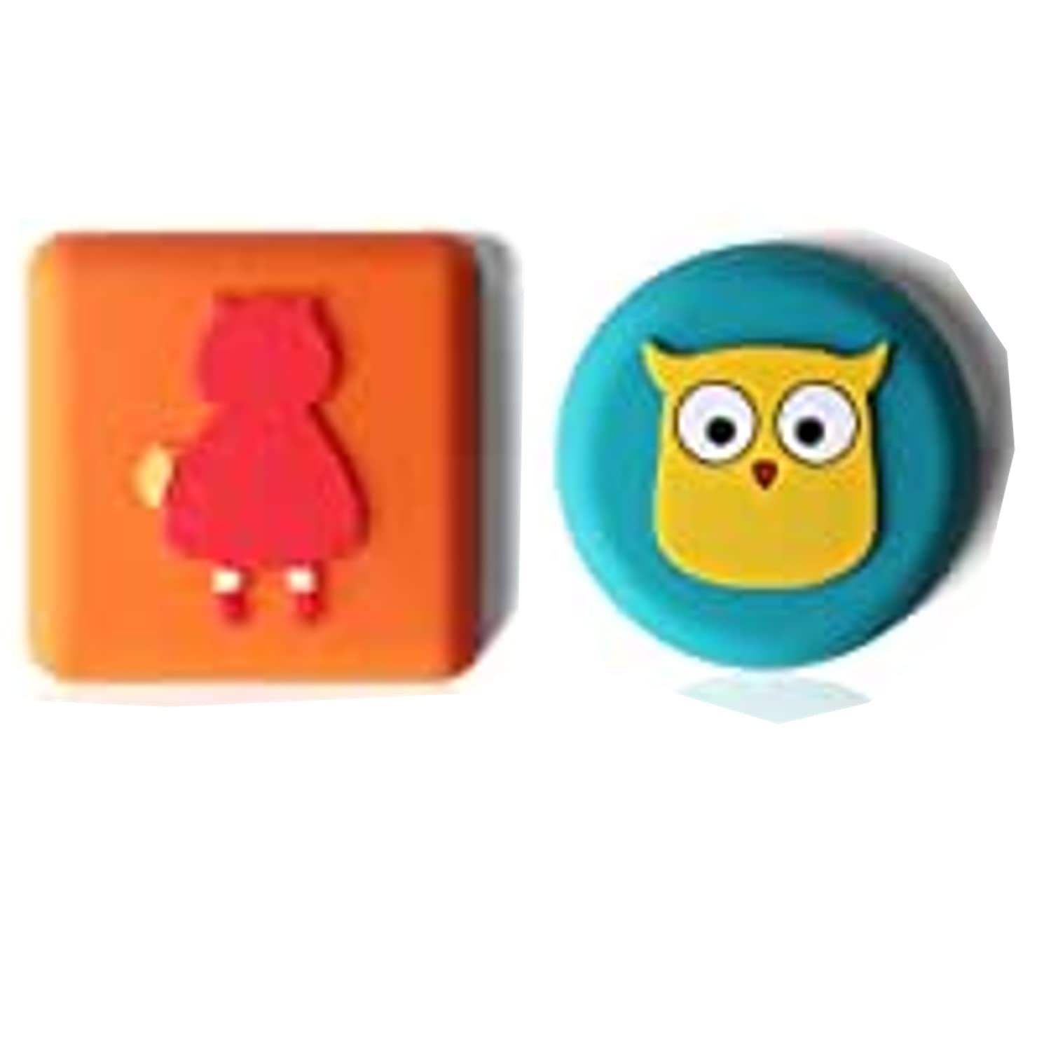 ARQIVO® Door Stop Wall Protector, Cartoon Silicone Crash pad, Used for Wall Protection and Muffler, Door Handle, Refrigerator Door, Cabinet (Pack of 2)