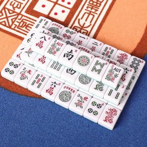 Set de Fichas de Mahjong Americano con Tapete y Dados miniatura 5