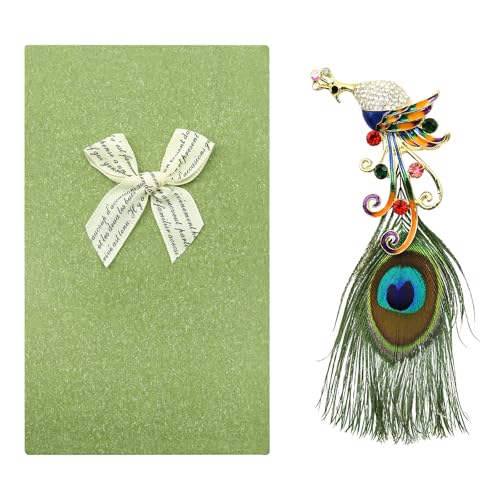 Broche paon en strass pour accessoiriser vos vestes chapeaux et écharpes