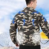 Wakects Chaqueta de Refrigeración USB, 4 Velocidades de Viento Fácil de Limpiar Chaqueta de Ventilación Portátil de Fibra de Poliéster Bolsillo Interno para Bolsa de Hielo para Trabajar
