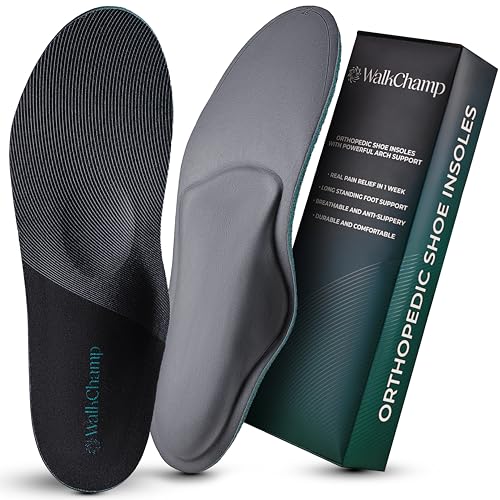 Top 10 Picks for the Best Insole for Shoes Reviewed 8 Walkchamp Plantar Fasciitis Insoles for Men & Women – Heavy Duty Orthotic Arch Support Inserts for Flat Feet, Work Boots, Standing All Day & Heel Pain Relief M - Men 10/Women 11