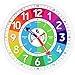 3D Kids Colorful Learning Wall Clock - Easy to Read - Telling Time Teaching Clock for Kids - Classroom Bedroom Wall Decor - Silent Analog Kids Clock for Homeschool, Playrooms, Nursery (12 inch)