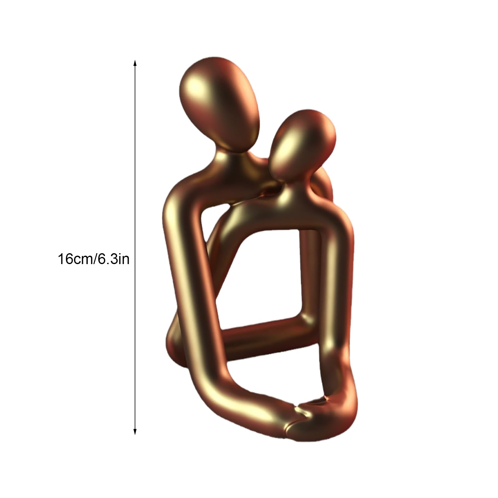 Escultura de pareja cariñosa, regalo del día de San Valentín, estatua abstracta de amor apasionado, portavelas romántico (B)