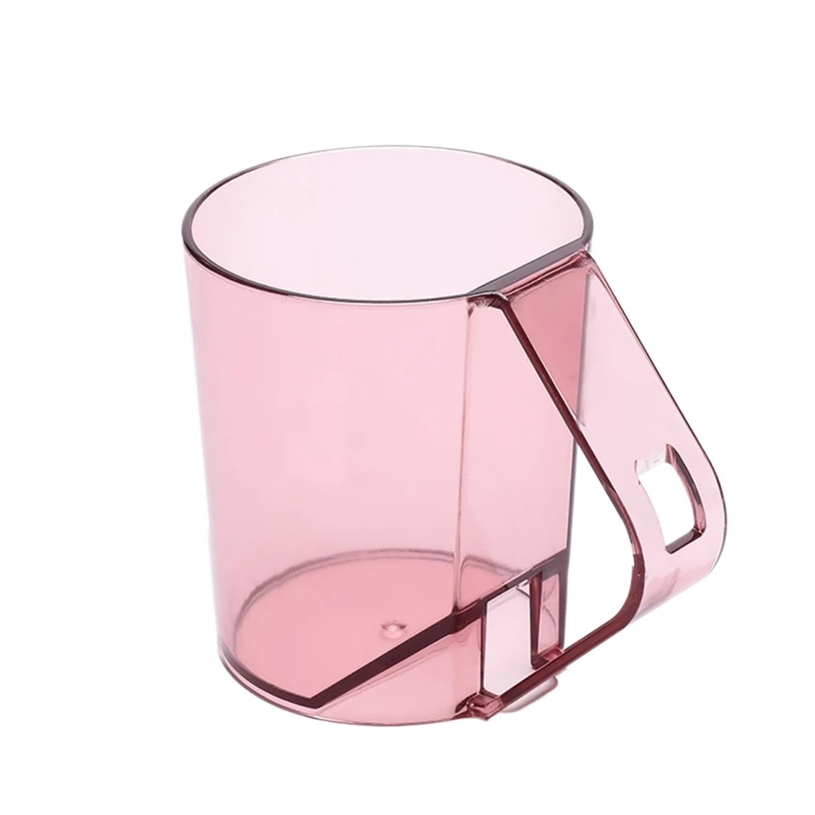 3pcs Tooth Cup Wash Portable Plastic Toothbrush Bathroom Transparent Mouthwash Holder Supplies For Toothpaste(Pink)