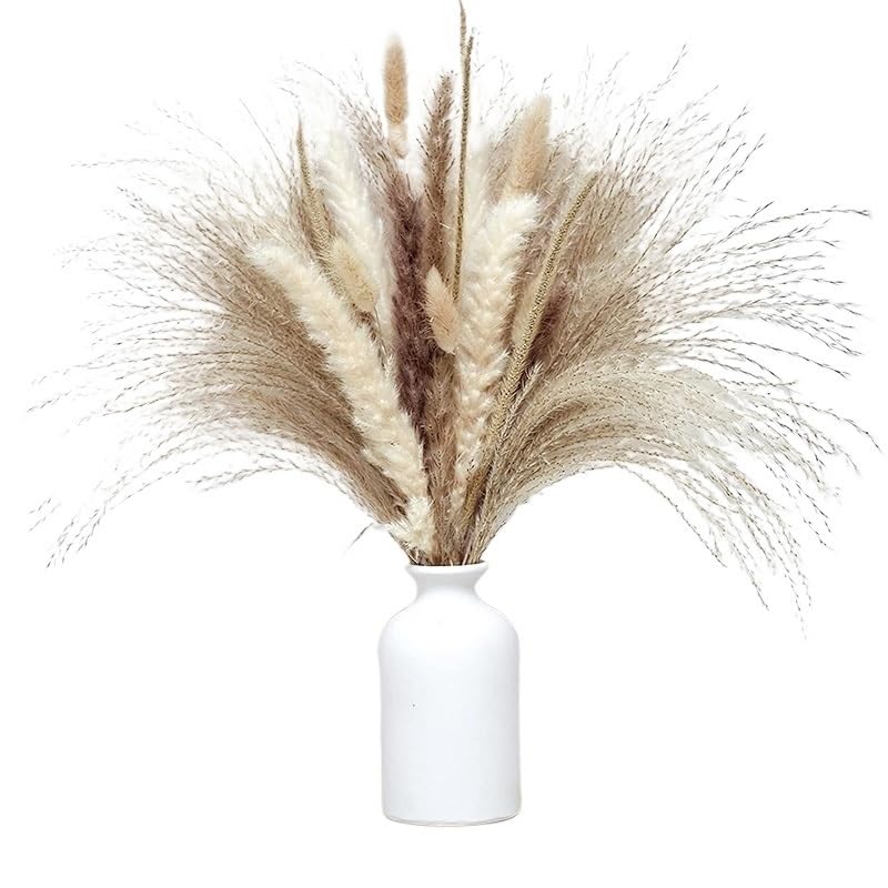 Pampas Grass Large 80 Pcs Dried Pampas Grass Decor Flores miniatura 1