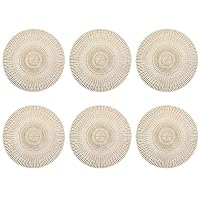 Zeller Set di Tovagliette 'Cut out', Confezione da Pezzi, in PVC, Rotondo, Argento
