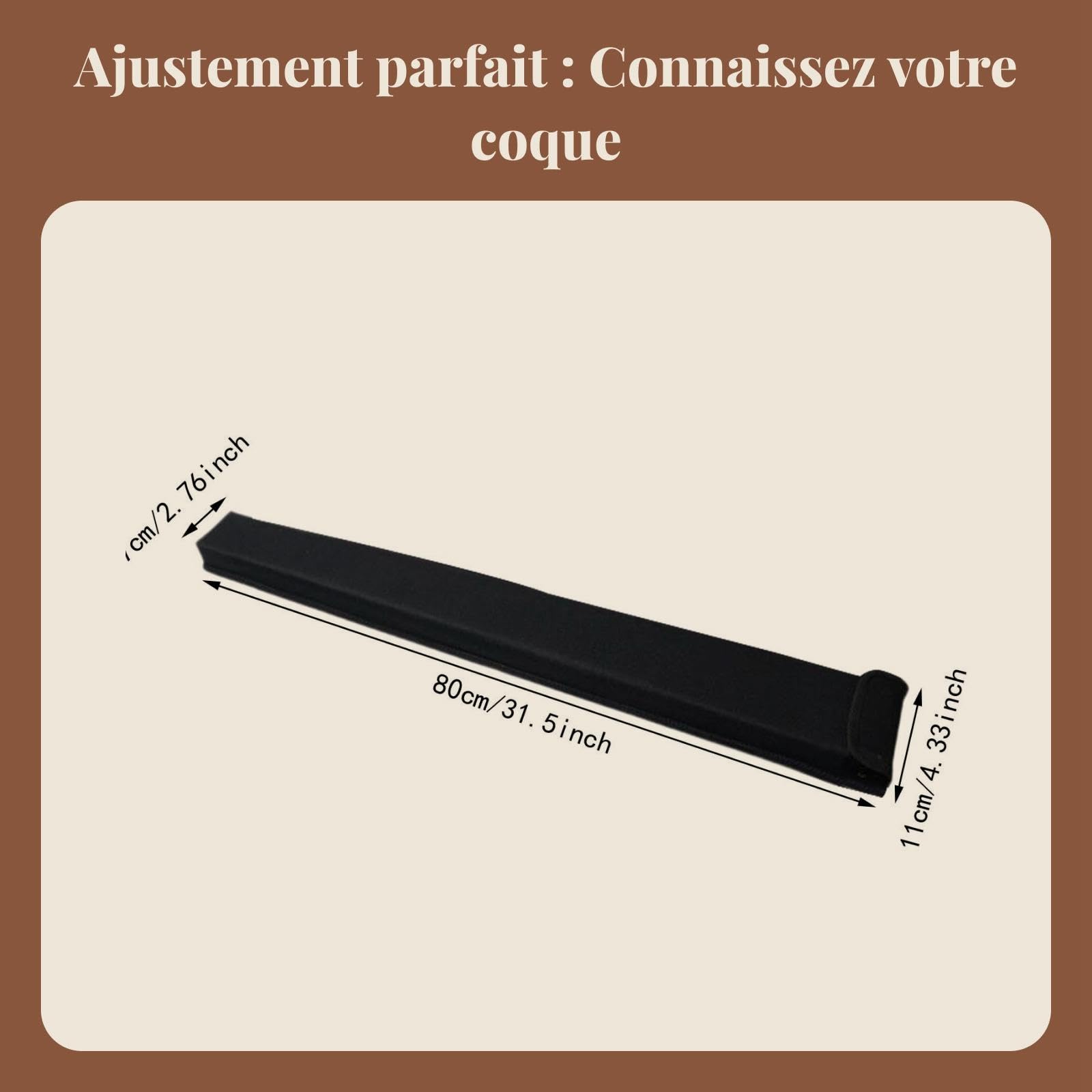 rockible Boîte à Archet pour Contrebasse, Sac à Archet, étui à Archet pour Contrebasse, Support D'archet pour Représentation sur Scène, Noir
