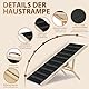 Autohunderampe - 130 cm Faltbare Hunderampe für kleine/große Hunde - Hunderampe für hohe Betten/Couch - Mit Rutschfester Plattform & 6-Fach Höhenverstellung (33-71 cm) - Belastbar bis 90 kg