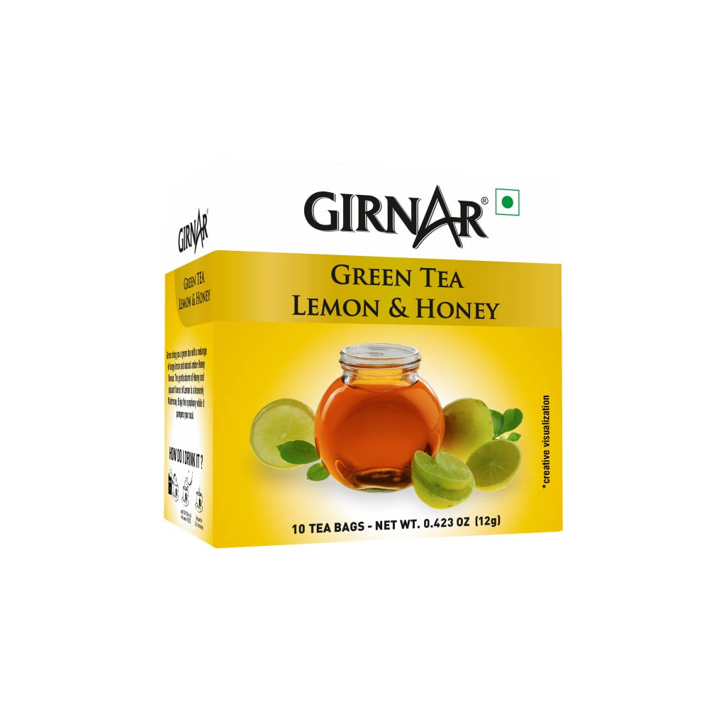 GIRNARGreen Tea with Lemon and Honey 10 Tea Bags ,12 g