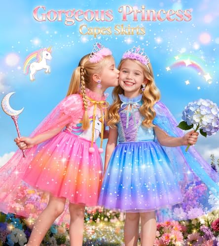 Vestido Princesa Jeowoqao para Niñas con Accesorios miniatura 2