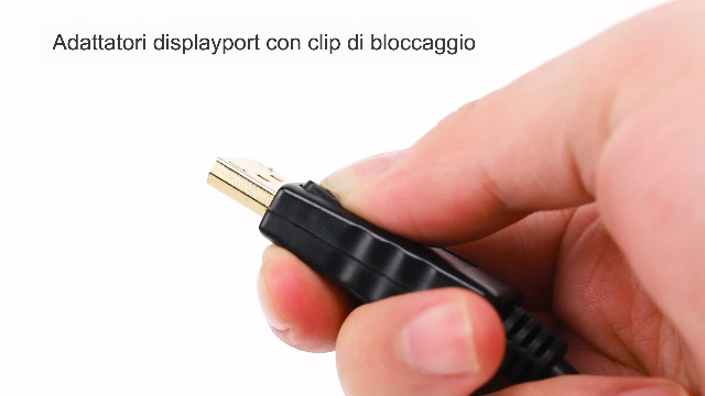 deleyCON Adattatore da DisplayPort a HDMI - Cavo Adattatore da DisplayPort- Maschio a HDMI-Femmina Contatti Placcati in oro per TV Proiettore Computer Laptop Notebook