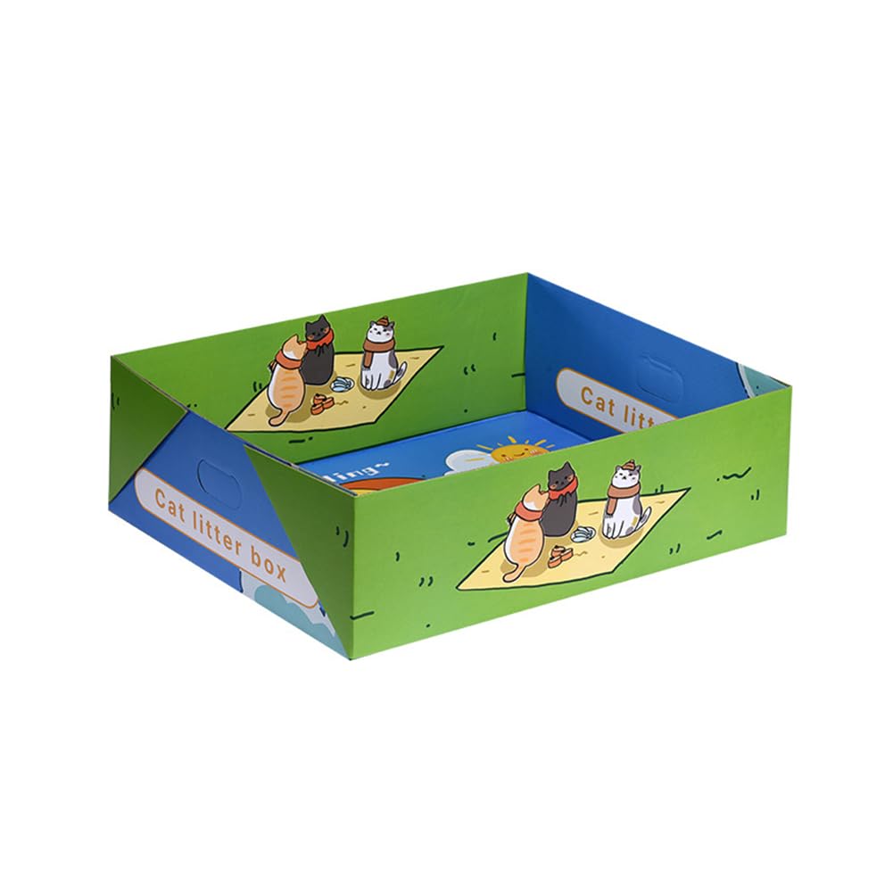 Litière jetable écolo pack de 10 bacs pliables imperméables L