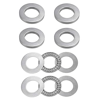 6 Sets AXK2035 Thrust Needle Roller Bearings with Washers, 20mm Bore, 35mm OD, 2mm Width
