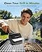 Elektrische Grillbürste für Outdoor-Grill, Wiederaufladbarer Elektrischer Grillreiniger 1500 U/min, 100-Minuten Laufzeit, Inklusive Ersatzbürste, Sicher für Alle Grills, BBQ Geschenk für Männer