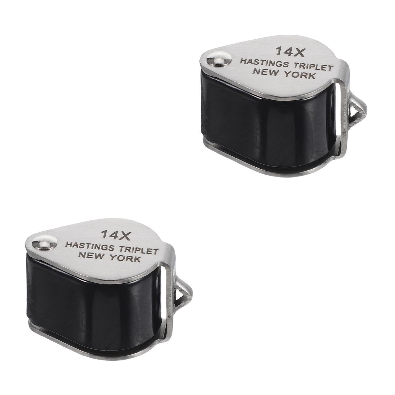 Loupe de bijoutier pliable lot de 2 avec étui de protection pour pièces et timbres