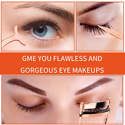 Yiwoo 5 Pieces Eyelash Applicator Tool，False Eyelashes Applicator,Eyelashes Tool,Eyelashes Curlers,Curved Eyelash Curler(Rose Gold） #TOP6